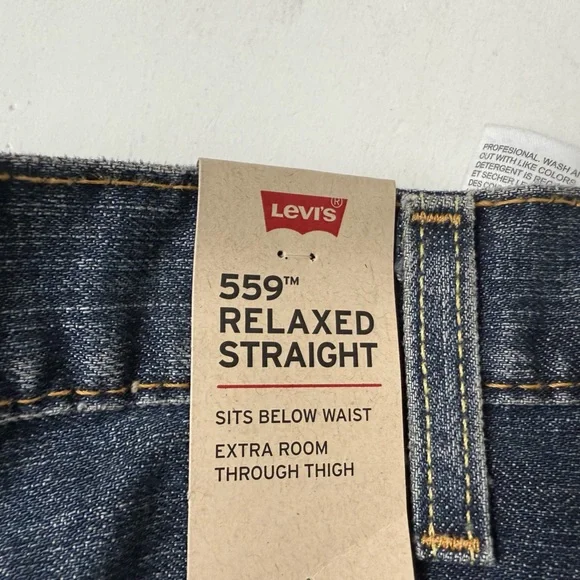 Levi’s Cotton Denim Jeans 559 Relaxed Straight Big & Tall Levi Strauss & Co NWT - Picture 3 of 8
